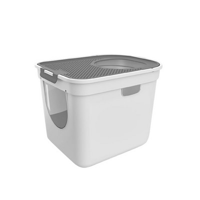 Pret šļakatām kaķu pakaišu kaste mājdzīvnieku tualetes gultne, plastmasas pilnībā slēgta kaķu pakaišu kaste, īpaši liela izmēra kaķu piederumi Katzentoilette