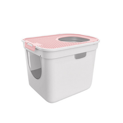 Pret šļakatām kaķu pakaišu kaste mājdzīvnieku tualetes gultne, plastmasas pilnībā slēgta kaķu pakaišu kaste, īpaši liela izmēra kaķu piederumi Katzentoilette