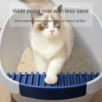 Ημίκλειστο κουτί απορριμάτων γάτας Anti Splash Top Entry Litter Box Cleaning Supplies for Cat Toilet Training Wc Fresh Step Litiere