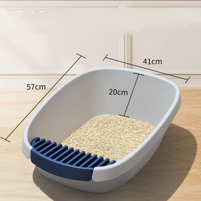 Poluzatvorena kutija s pijeskom za mačke Anti-Splash Kutija s pijeskom s gornjim ulazom Sredstva za čišćenje za učenje mačjeg WC-a Wc Fresh Step Litiere