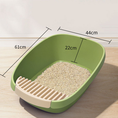 Poluzatvorena kutija s pijeskom za mačke Anti-Splash Kutija s pijeskom s gornjim ulazom Sredstva za čišćenje za učenje mačjeg WC-a Wc Fresh Step Litiere