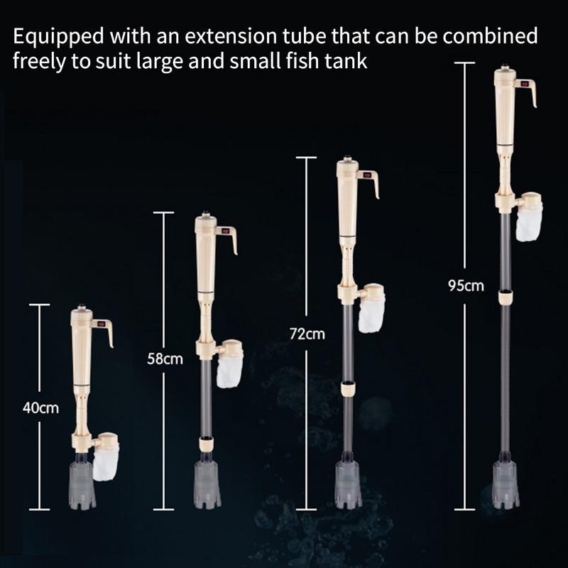 Jauns akvārija elektriskais grants tīrītājs ūdens maiņas sūkņa tīrīšanas rīki ūdens maiņas sifons zivju tvertnes ūdens filtra sūknim