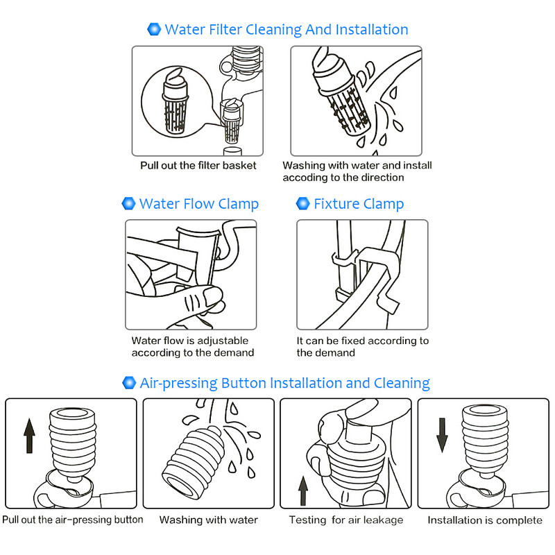 Manuāls gaisa presēšanas akvārija grants tīrīšanas komplekts zivju tvertnes ūdens mainītājs smilšu mazgātājs ar 3 pēdu mīksto šļūteni ūdens filtra tīrīšanu