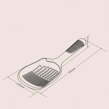 Котешка лопата Прост 3D рационализиран дизайн PP Котешка лопата за животни Малки котешки почистващи препарати за тоалетна Безопасен материал Котешка тоалетна Дом