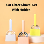 Kaķu pakaišu lāpstiņu komplekts Pret koroziju izturīgs mājdzīvnieku tīrīšanas piederumi kaķu tualetes tīrīšanas komplekts Mājdzīvnieku suņu kaktu lāpstiņa Kaķu piederumi
