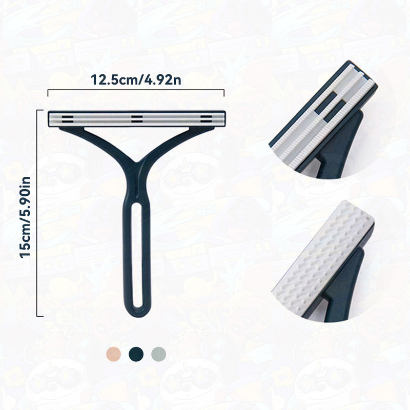 Odstranjivač dlake kućnih ljubimaca Prijenosna četka za višekratnu upotrebu Odjeća Namještaj Alat za čišćenje pseće dlake Dvostrana britva koja se može prati
