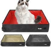 Ūdensizturīga saliekama tīrīšana Oksfordas auduma tualetes mājdzīvnieku piederumi Mīksta pārnēsājama kaķu pakaišu kaste ar vāku Viegli tīrāma kaķu tualete