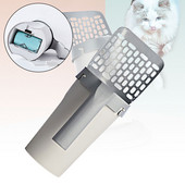 Kaķu pakaišu lāpstiņa integrēts noņemams dziļās lāpstas turētājs ar kaķu sijāšanas piederumiem kaķiem