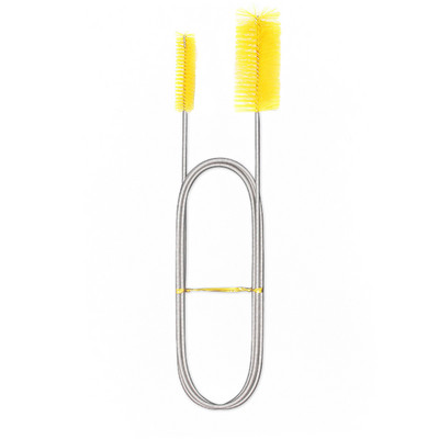 90/155/200CM akvārija tīrīšanas birste šļūtenes gaisa caurulei nerūsējošais tērauds, elastīga divu galu cauruļu suka, zivju tvertnes piederumi