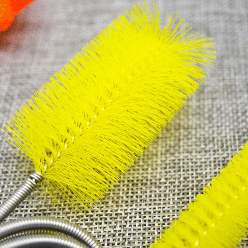 90/155/200CM akvārija tīrīšanas birste šļūtenes gaisa caurulei nerūsējošais tērauds, elastīga divu galu cauruļu suka, zivju tvertnes piederumi