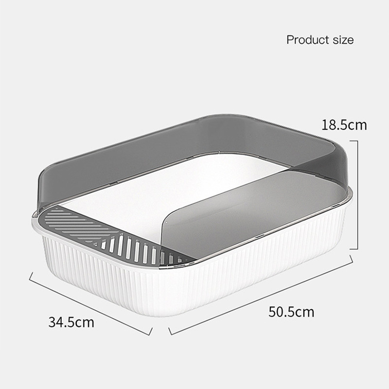 Velik prostor Kutija za mačji pijesak Poluotvoreni pješčanik Noćna posuda za kućne ljubimce WC Zaštita od prskanja Mačke Pladanj s lopatom Clean Kitty House Oprema za mačke