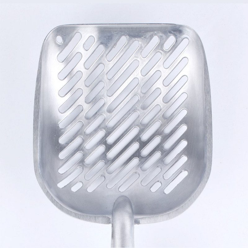 Lopatica za mačji pijesak Velika metalna lopatica za pijesak Kitty Sifter s dubokom lopaticom Ergonomska ručka Čvrsti aluminijski pribor za kućne ljubimce