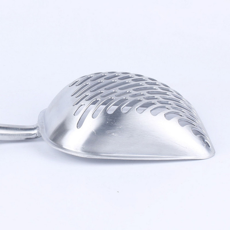 Lopatica za mačji pijesak Velika metalna lopatica za pijesak Kitty Sifter s dubokom lopaticom Ergonomska ručka Čvrsti aluminijski pribor za kućne ljubimce