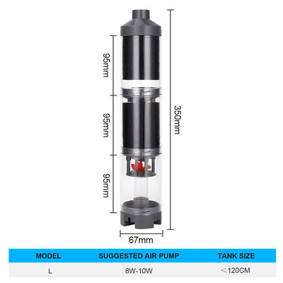Sakupljač izlučevina akvarijskih riba Automatsko čišćenje filtra WC-a za akvarij s zračnom pumpom za kisik