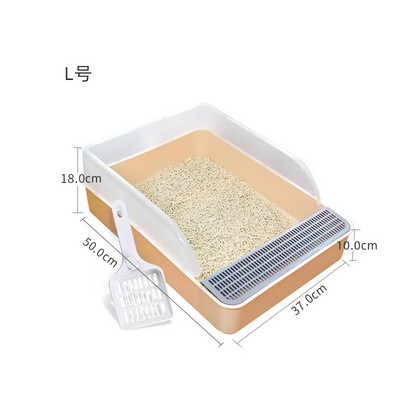 Kutija s pijeskom za mačke velikog prostora, poluzatvoreni dezodorans, otporna na prskanje, s lopatom za mačke, male pse