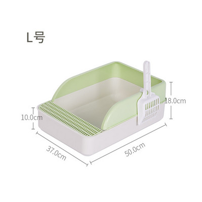 Kutija s pijeskom za mačke velikog prostora, poluzatvoreni dezodorans, otporna na prskanje, s lopatom za mačke, male pse