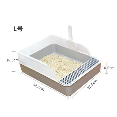 Kutija s pijeskom za mačke velikog prostora, poluzatvoreni dezodorans, otporna na prskanje, s lopatom za mačke, male pse