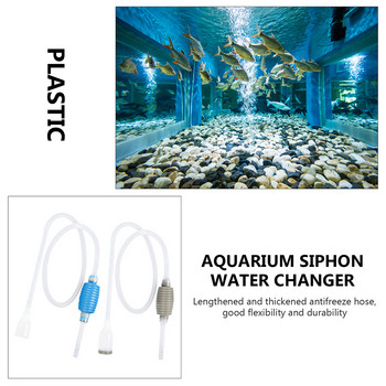 Ενυδρείο ενυδρείου Εναλλάκτης νερού Siphon Vacuum Cleaner Pump Gravel Cleaner Semi-Auto Fish Tank Water Changer Αξεσουάρ δεξαμενής ψαριών