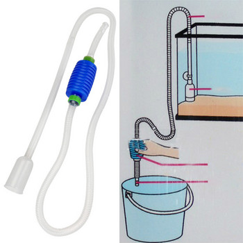 Ενυδρείο Fish Tank Vacuum Gravel Water Filter Cleaner Siphon Pump Manual Cleaner Pump Safe Vacuum 1,8m