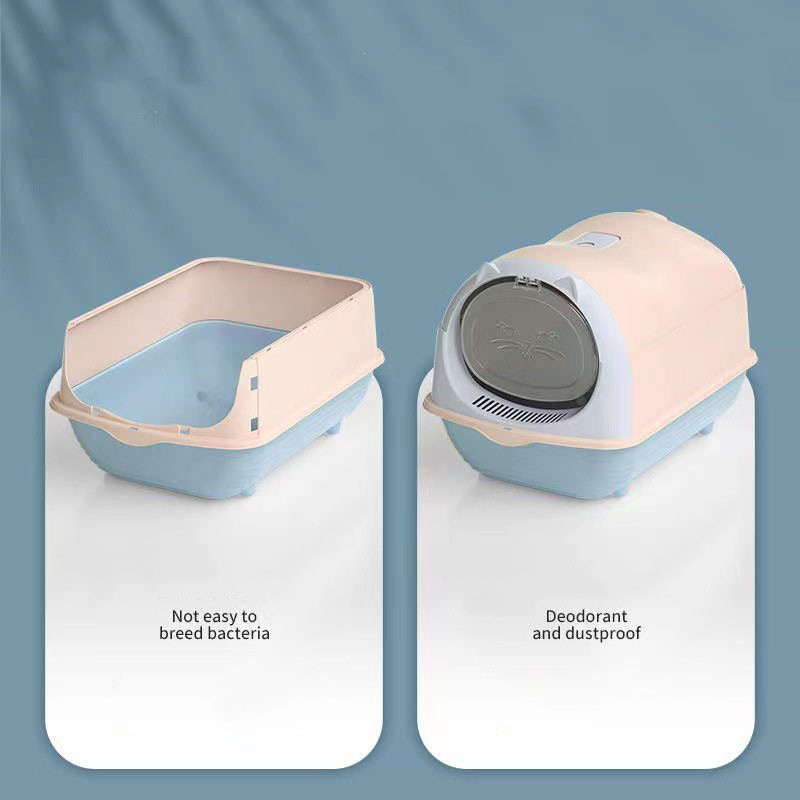 Kutija za mačji pijesak Potpuno zatvorena WC za mačke Otporan na prskanje Otporna na miris Reverzibilna kutija za pijesak WC za mačke Pješčanik Sredstva za čišćenje kućnih ljubimaca