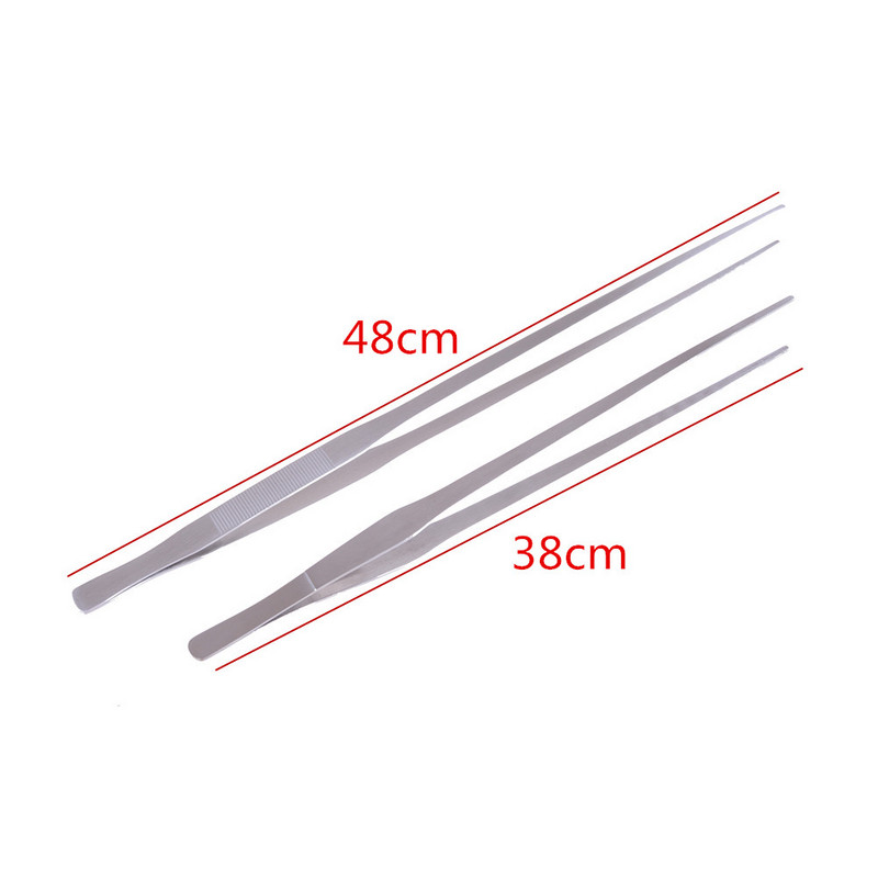 Roostevabast terasest akvaariumi pintsetid taimed pintsetid akvaariumi hooldus puhastusvahendid 38cm/48cm sirge/küünarnukist tangid