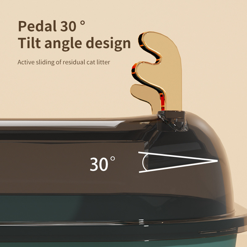 Otvorena kutija za mačji pijesak Poluzatvoreni WC za mačiće Zaštita od prskanja sa žlicom Očistite kućnog ljubimca Unutarnji plastični pješčanik Noćna posuda za potrepštine za mačke