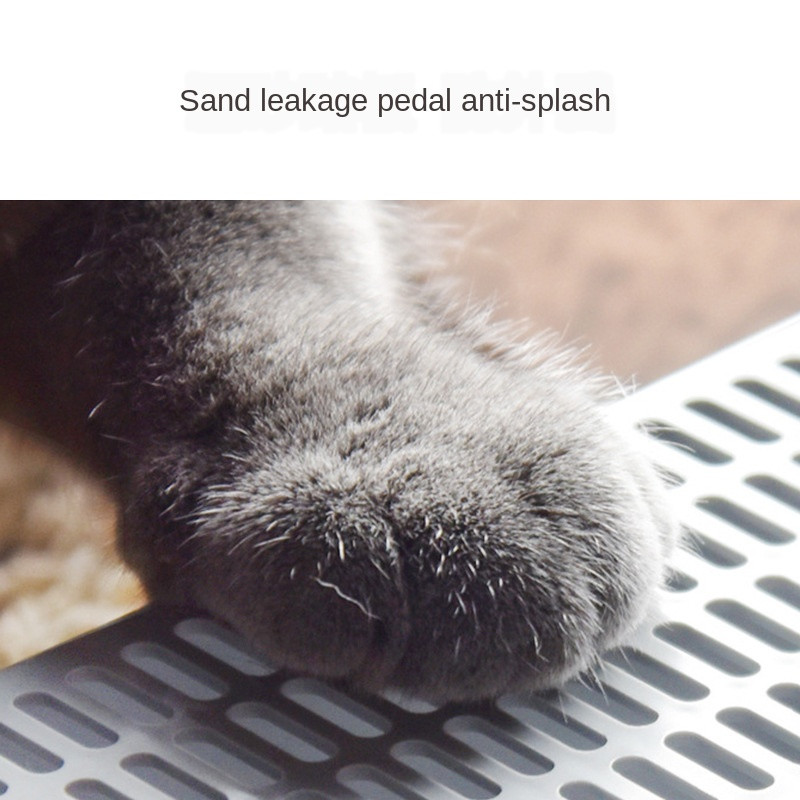 Kutija za mačji pijesak Umivaonik Mačji WC Poluzatvorena ploča Četvrtasti umivaonik za gnoj WC za kućne ljubimce