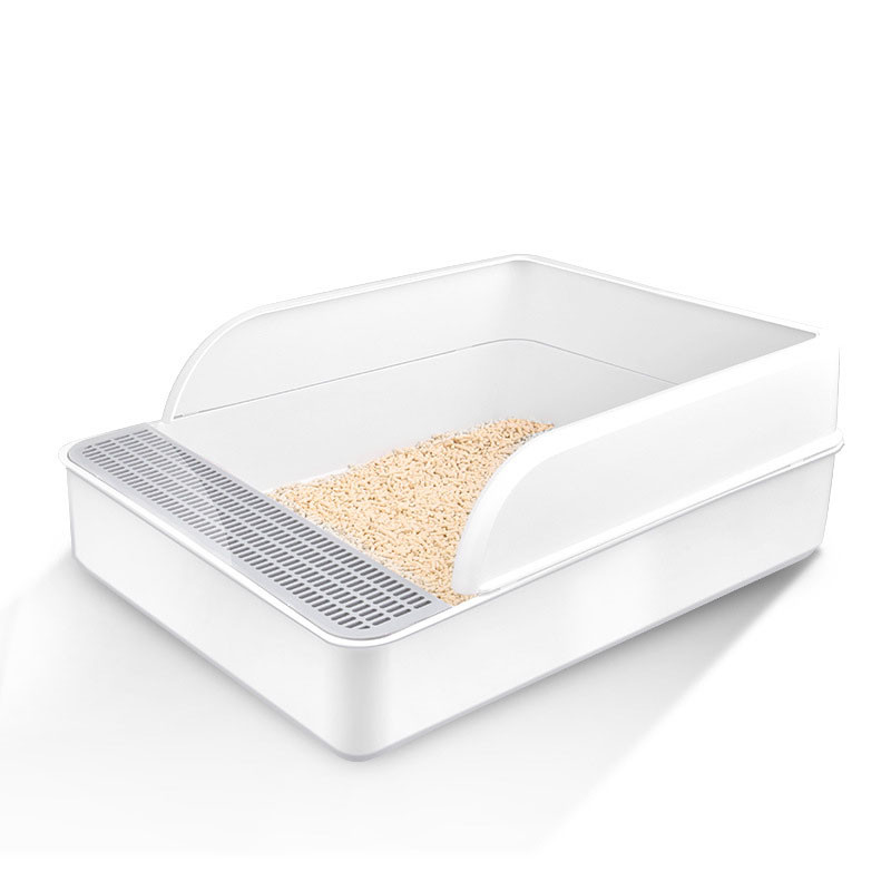 Kutija s pijeskom za mačke velikog prostora, poluzatvoreni dezodorans, otporna na prskanje, s lopatom za mačke, male pse