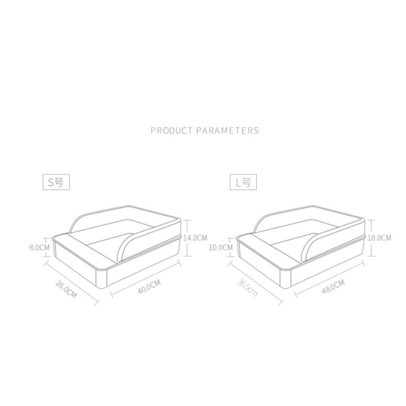 Kutija s pijeskom za mačke velikog prostora, poluzatvoreni dezodorans, otporna na prskanje, s lopatom za mačke, male pse