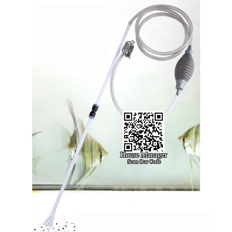 Pusautomātiskais akvārija tīrītājs Ūdens maiņa Rokas maiņa Grants Akvārija piederumi Zivju tvertnes Vakuums Sifons Ūdens sūkņa Tīrītājs