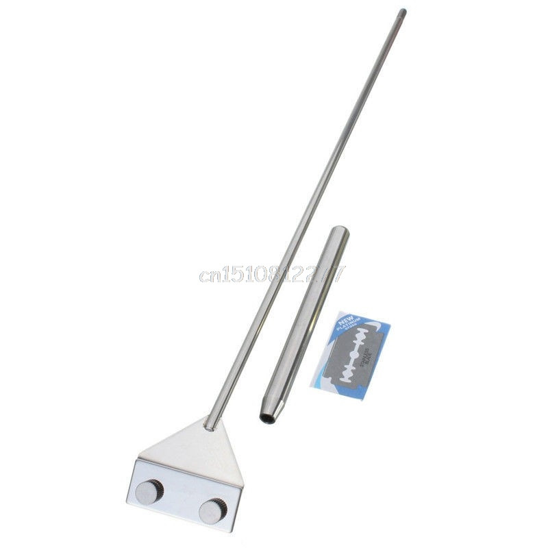 Nerūsējošā tērauda akvārija zivju tvertnes aļģu skuvekļa skrāpja asmens ūdens ūdens dzīvu augu zāles tīrīšanas daudzfunkciju rīku komplekts