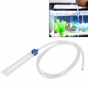 Aquarium Fish Vacuum Gravel Water Filter Cleaner Siphon Pump Εγχειρίδιο Cleaner Pump Safe Vacuum 1,8m Αξεσουάρ δεξαμενής ψαριών