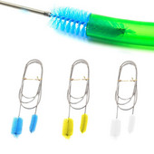 Četka za čišćenje akvarija za crijevo za vodu Lily Pipe Cijev za zrak Fleksibilna savijena cijev od nehrđajućeg čelika Četka s dvostrukom glavom Čistač akvarija