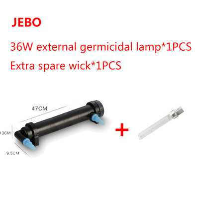 JEBO 220~240V 5W~36W UV lampa za sterilizaciju Svjetlo Čistač vode za akvarij, jezerce Akvarijum Ultraljubičasti filtar Čistač
