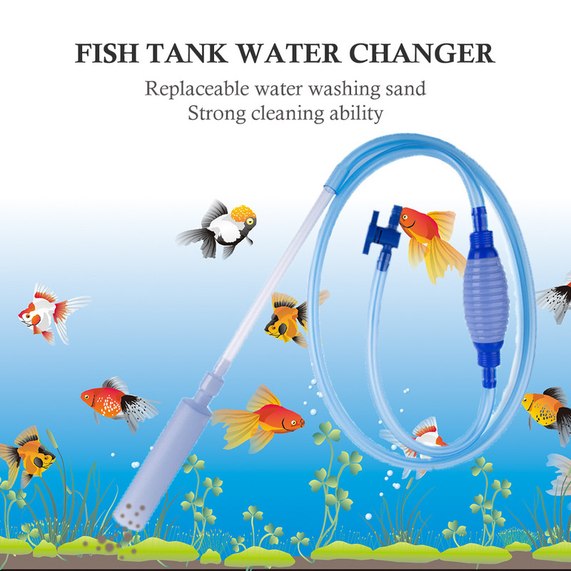 Pumpa za rezervoar za ribu Uređaj za usisavanje vode Alat za čišćenje rezervoara za ribu promijenite vodu sifon za pranje pijeska Pumpa ručni filtar za akvarij