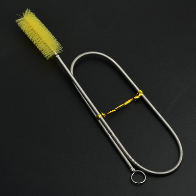 NICREW akvārija tīrīšanas birste ūdens filtram Lily Pipe gaisa caurules šļūtenei nerūsējošais tērauds, elastīga viena dubultā šļūtenes suka