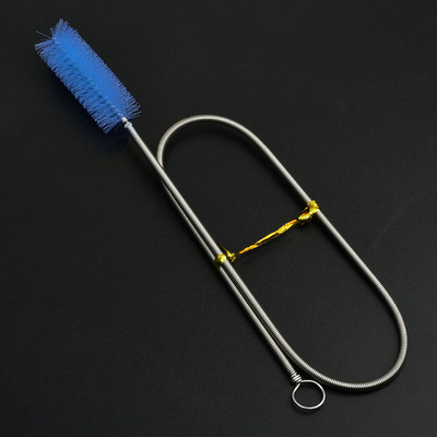 NICREW akvārija tīrīšanas birste ūdens filtram Lily Pipe gaisa caurules šļūtenei nerūsējošais tērauds, elastīga viena dubultā šļūtenes suka