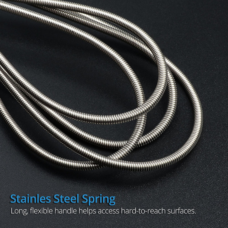 NICREW akvārija tīrīšanas birste ūdens filtram Lily Pipe gaisa caurules šļūtenei nerūsējošais tērauds, elastīga viena dubultā šļūtenes suka