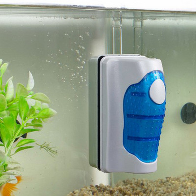 Магнитна четка със скрепери Практичен плаващ аквариум с аквариум Ultra Glass Algae Curve Cleaner Магнити за прозорци Инструменти за почистване