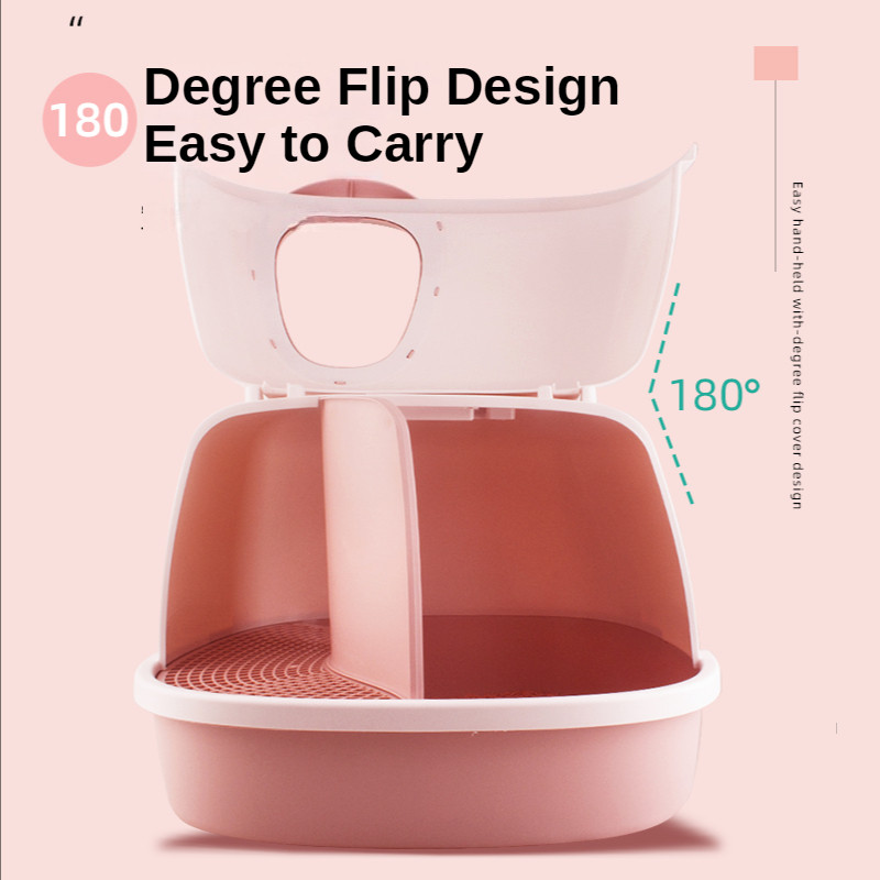 Noćne posude za mačke Hodnik Kutija za pijesak Super Large Poluzatvorena Kutija za pijesak otporna na prskanje Otporna na mirise Toalet za bebe mačke, otporan na pijesak