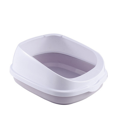 Lolojumdzīvnieku tualetes gultas trauks pret šļakatām kaķiem pakaišu kaste kaķu suņu paplāte ar liekšķeri Kitten Dog Clean tualete Mājas plastmasas smilšu kastes piederumi