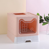 Kaķu pakaišu kaste Liela pakaišu panna kaķiem Saliekamās pakaišu kastes komplektācijā ir iekļautas kaķu pakaišu kausu kaķu gultas pannas