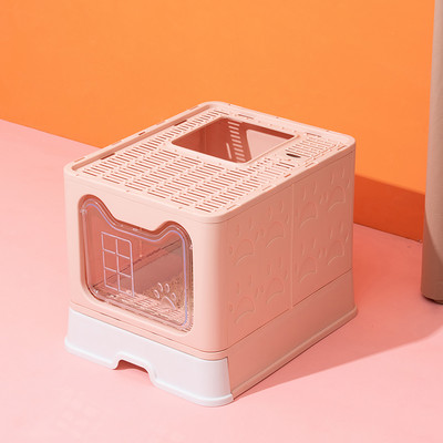 Kaķu pakaišu kaste Liela pakaišu panna kaķiem Saliekamās pakaišu kastes komplektācijā ir iekļautas kaķu pakaišu kausu kaķu gultas pannas