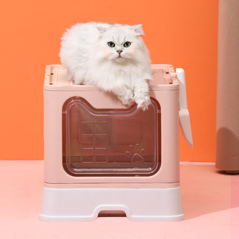 Kaķu pakaišu kaste Liela pakaišu panna kaķiem Saliekamās pakaišu kastes komplektācijā ir iekļautas kaķu pakaišu kausu kaķu gultas pannas