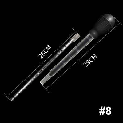 Manuāls akvārija grants tīrīšanas salmu zivju tvertnes ūdens mainītājs akvārija tīrīšanas pipetes pilinātāja atkritumu noņemšanai ar pagarinājuma cauruli