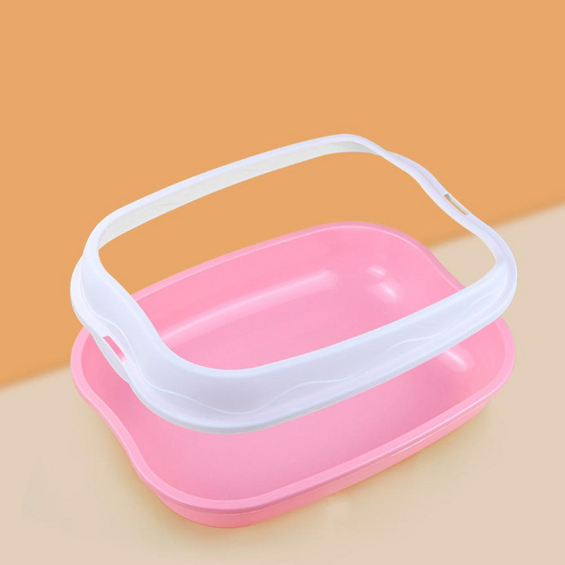 WC za kućne ljubimce Noćna posuda protiv prskanja Kutija za pijesak Kutija za mačke Ladica za mačke s lopaticom Kitten Dog Clean WC Kućna plastična kutija za pijesak Potrepštine za mačke