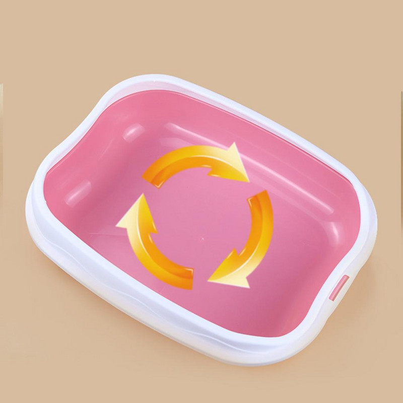 WC za kućne ljubimce Noćna posuda protiv prskanja Kutija za pijesak Kutija za mačke Ladica za mačke s lopaticom Kitten Dog Clean WC Kućna plastična kutija za pijesak Potrepštine za mačke