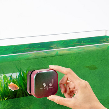 Магнитна четка за аквариум Fish Tank Двустранна градиентна почистваща четка Инструменти за почистване със стъргалка за водорасли