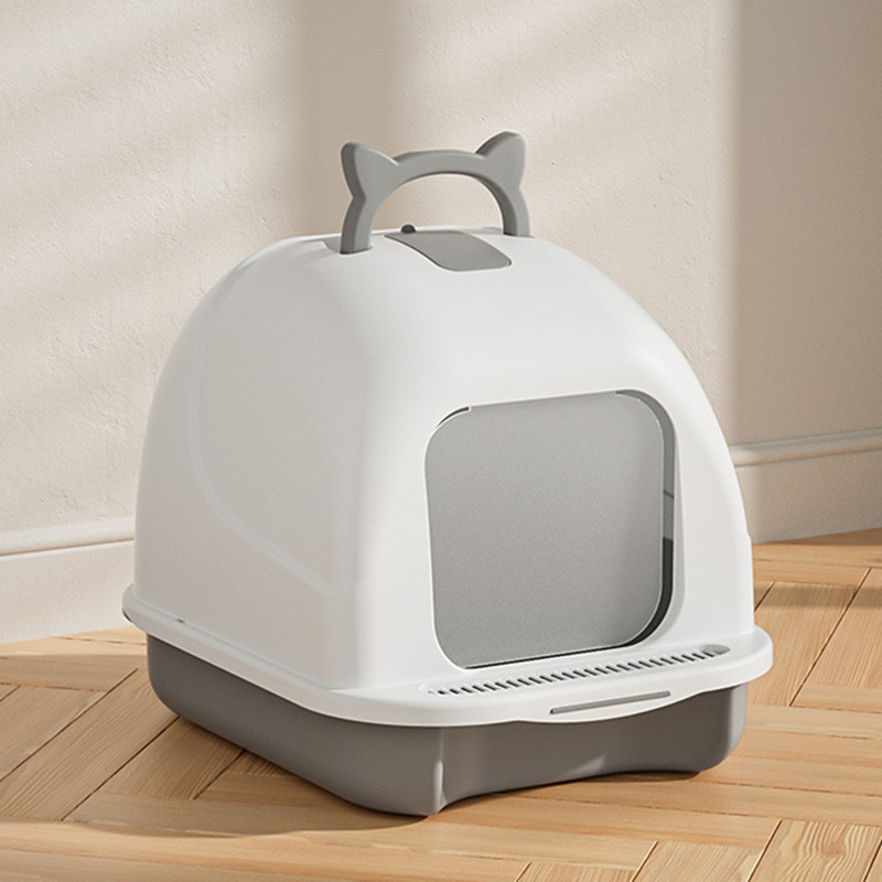 Kutija za mačji pijesak Potpuno zatvorena WC dezodorans otporan na prskanje Velika kutija za mačji pijesak Potpuno zatvorena Kutija za mačji pijesak s preklopnim poklopcem Kutija