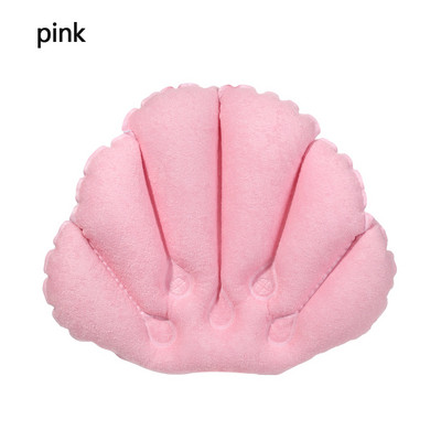 1PC pernă gonflabilă de baie cu ventuze, moale, spa, suport pentru gât, pernă pentru cadă, pernă în formă de ventilator, accesorii pentru baie